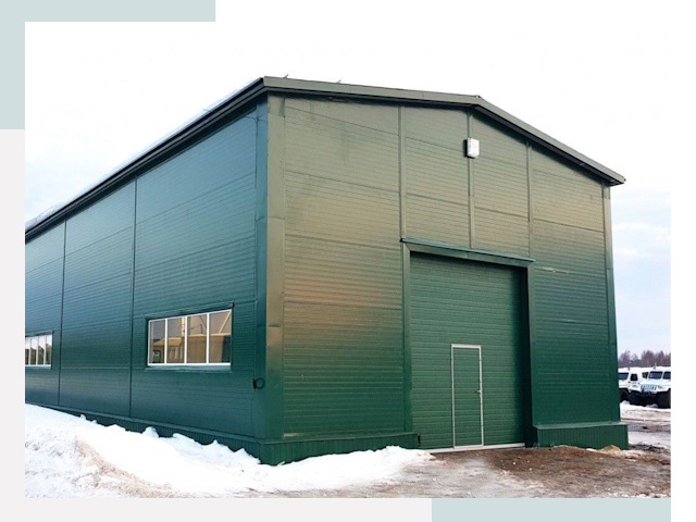 Двускатные ангары в Ахтубинске